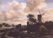Jacob van Ruisdael Windmill by a Stream (mk25) oil painting